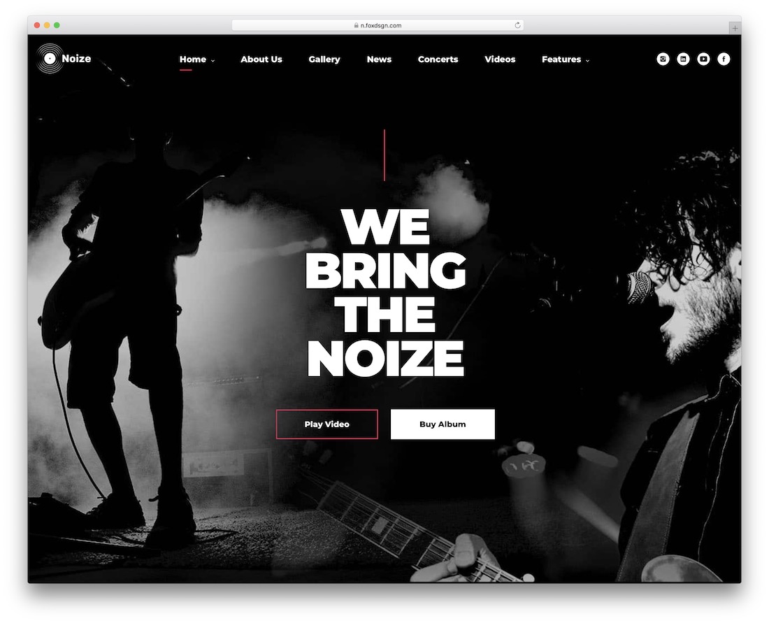 tema noize music wordpress