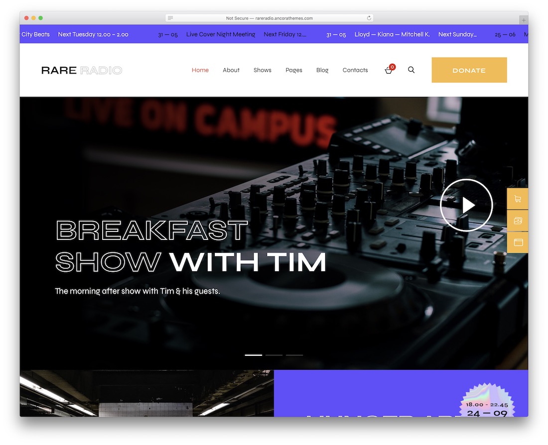 tema raro do wordpress de música de rádio
