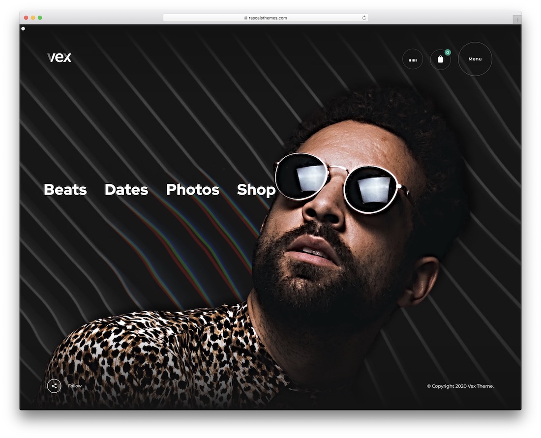 tema vex music wordpress