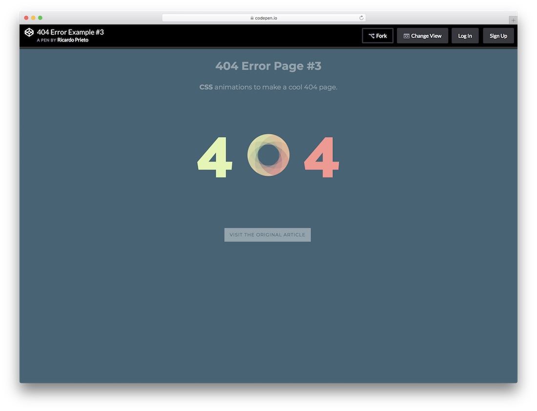 Modelo de página de erro livre de gradiente 404