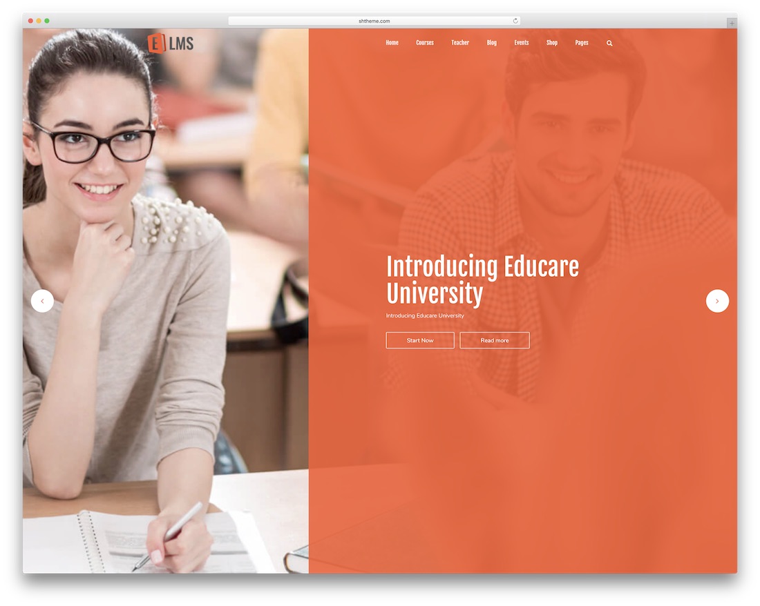 Elms wordpress material design theme