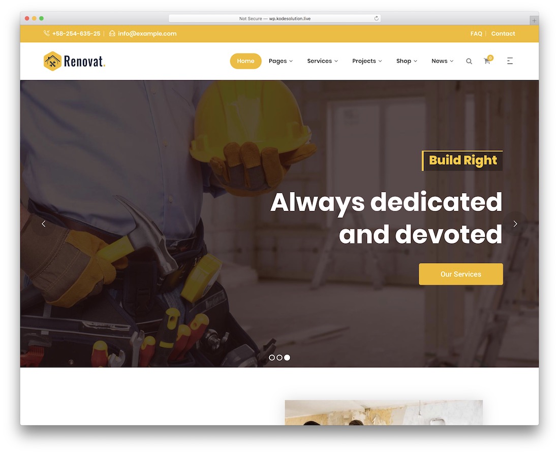 ремонт темы Wordpress разнорабочий