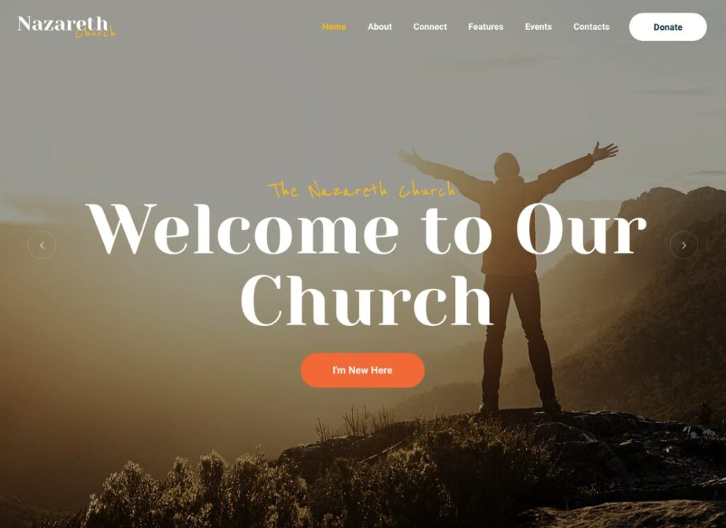 Nazareth | Tema WordPress de Igreja e Religião