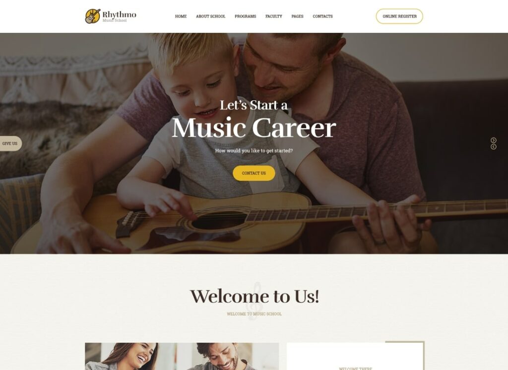 Rythmo | Tema WordPress da Escola de Artes e Música
