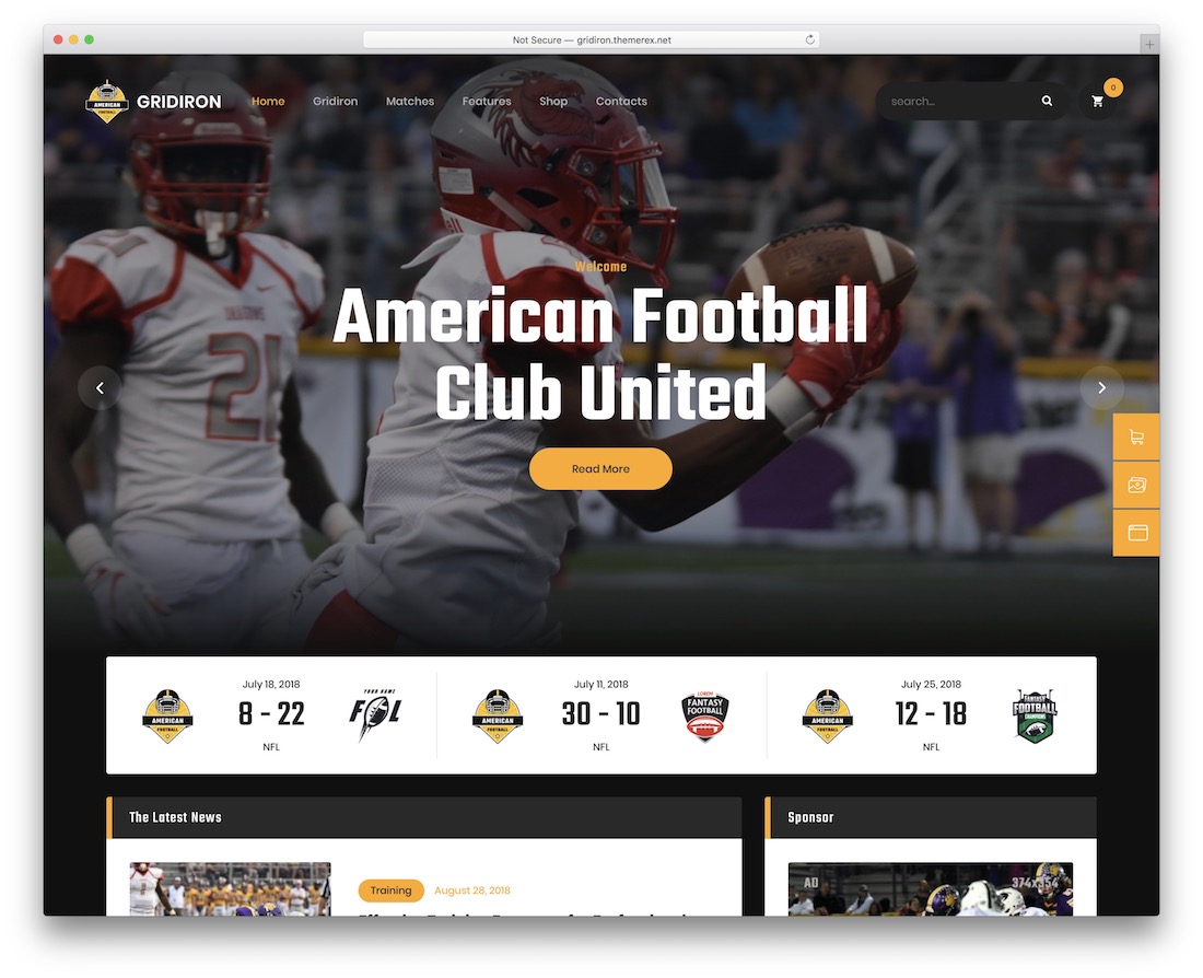 tema de wordpress gridiron-baseball