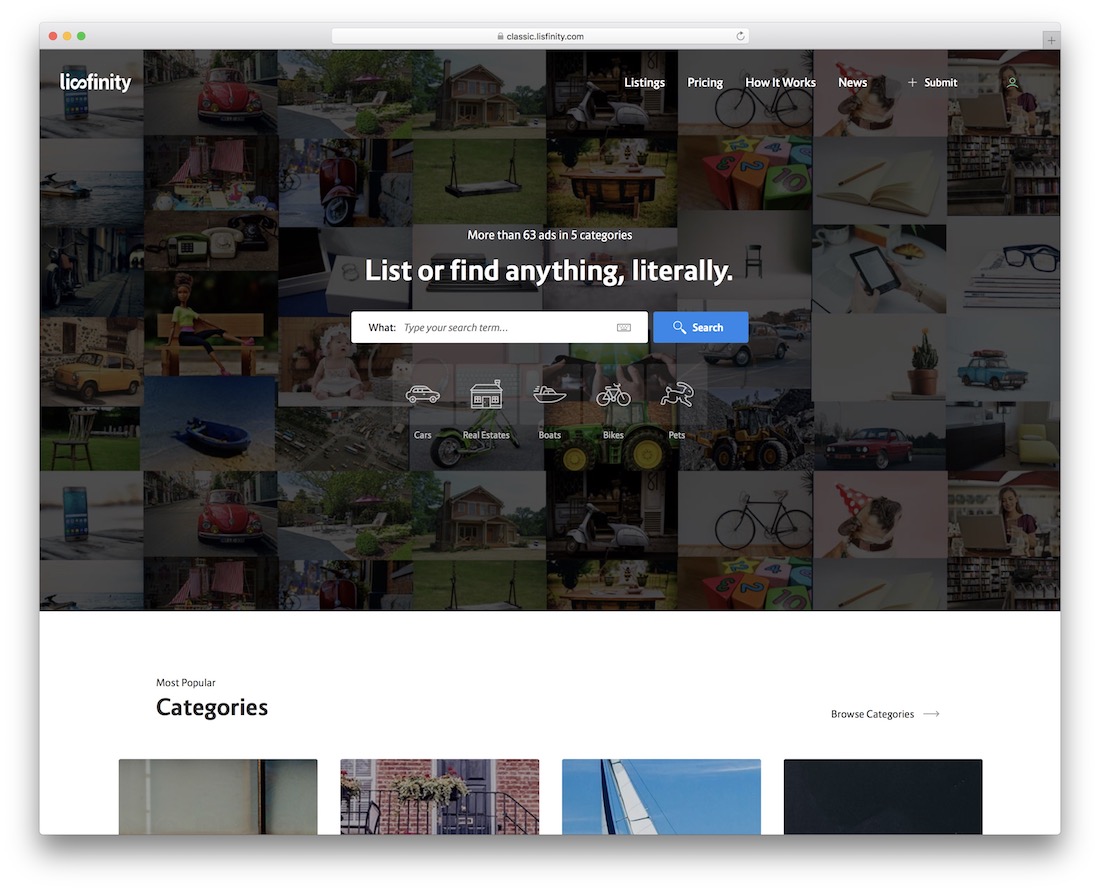 lisfinity 目录 wordpress 主题