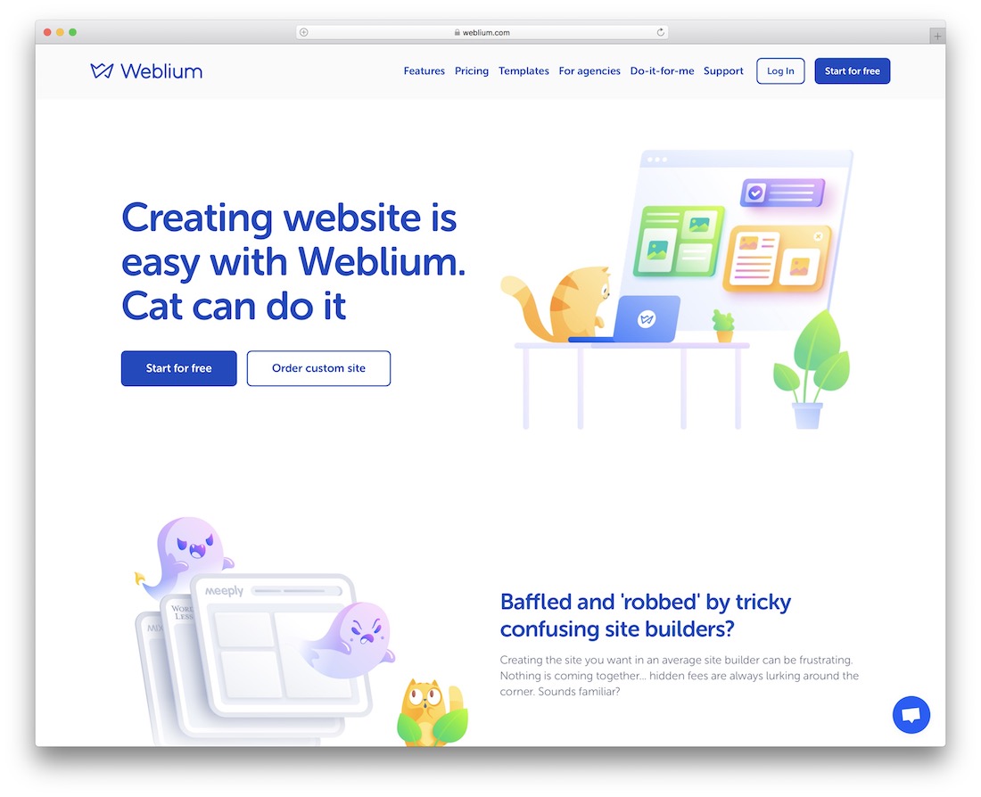 creador de sitios web gratuito weblium