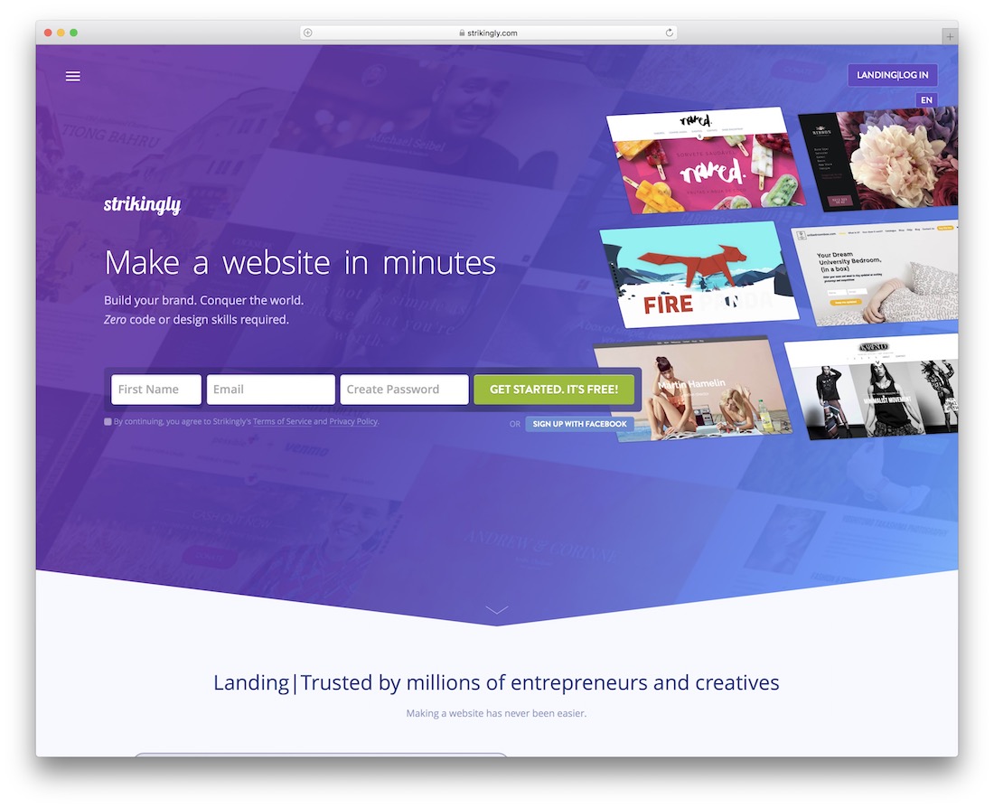 creador de sitios web sorprendentemente gratuito