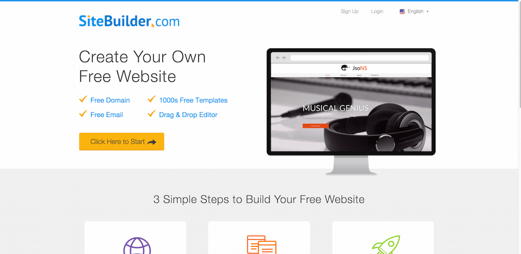 Cree su propio sitio web gratuito con SiteBuilder.com 1 Creador de sitios web SiteBuilder