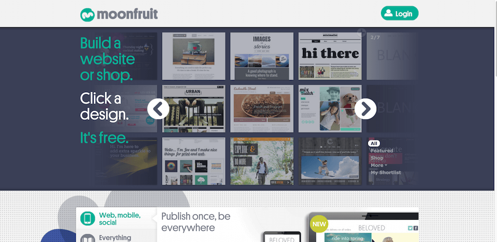 Creador de sitios web gratuito Cree su propio sitio web Moonfruit