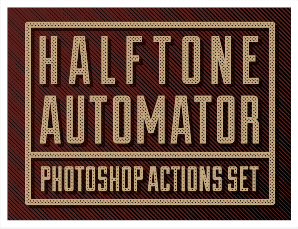 Ensemble d'actions Photoshop de demi-teintes Automator