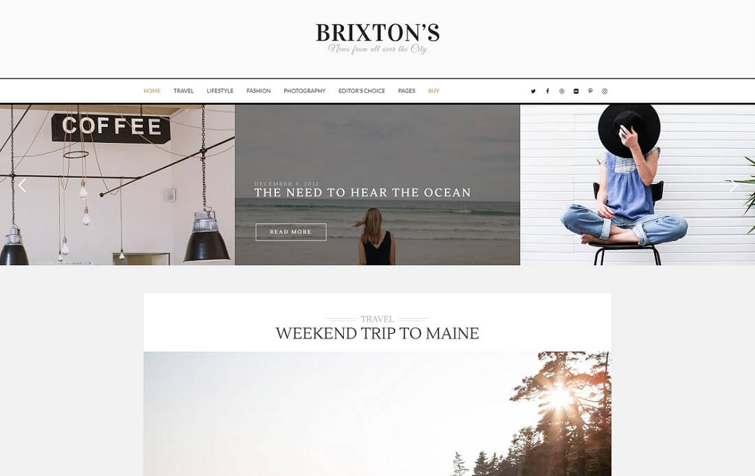 tema de instagram de brixton wordpress
