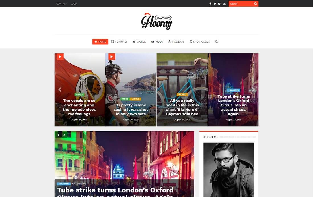 hurra tema de instagram de wordpress