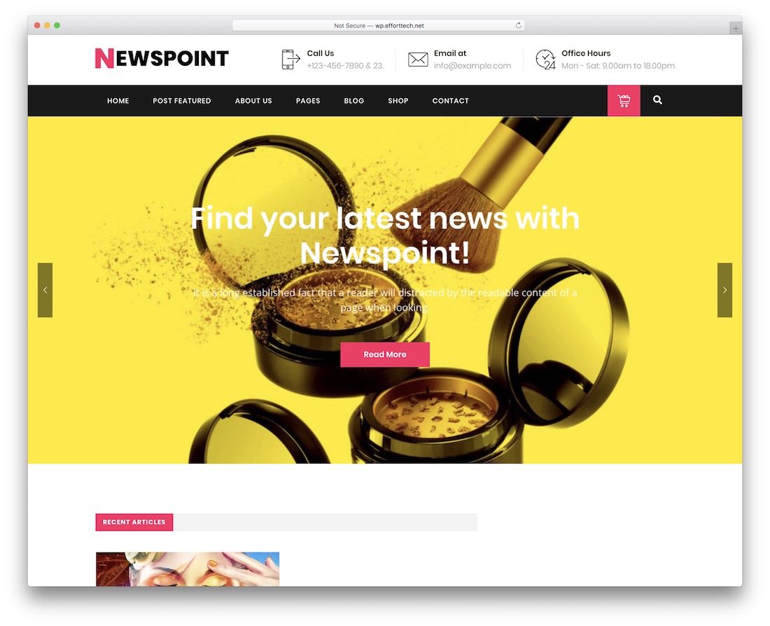 tema de instagram de newspoint wordpress