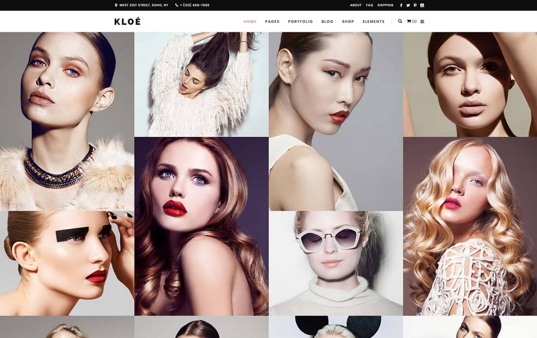 tema de instagram de kloe wordpress