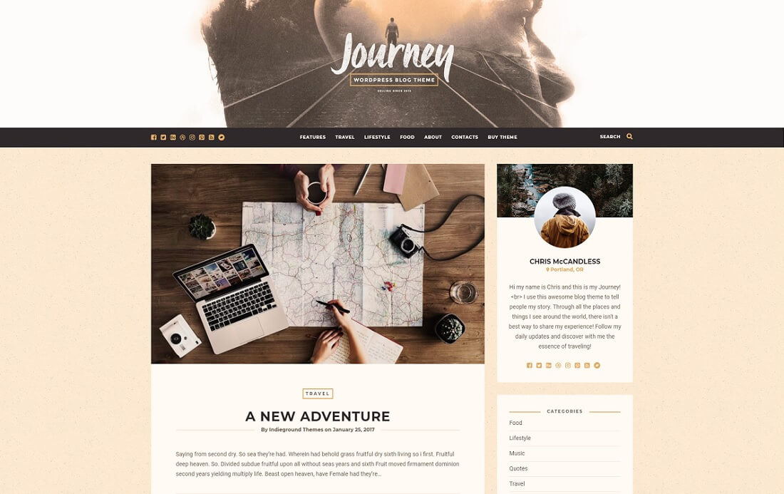 viaje, wordpress, instagram, tema