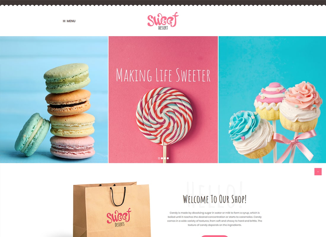 حلوى حلوة | Sweet Shop & Cafe WordPress Theme
