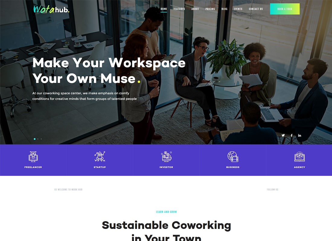 WotaHub | مساحة عمل مشتركة وورد موضوع