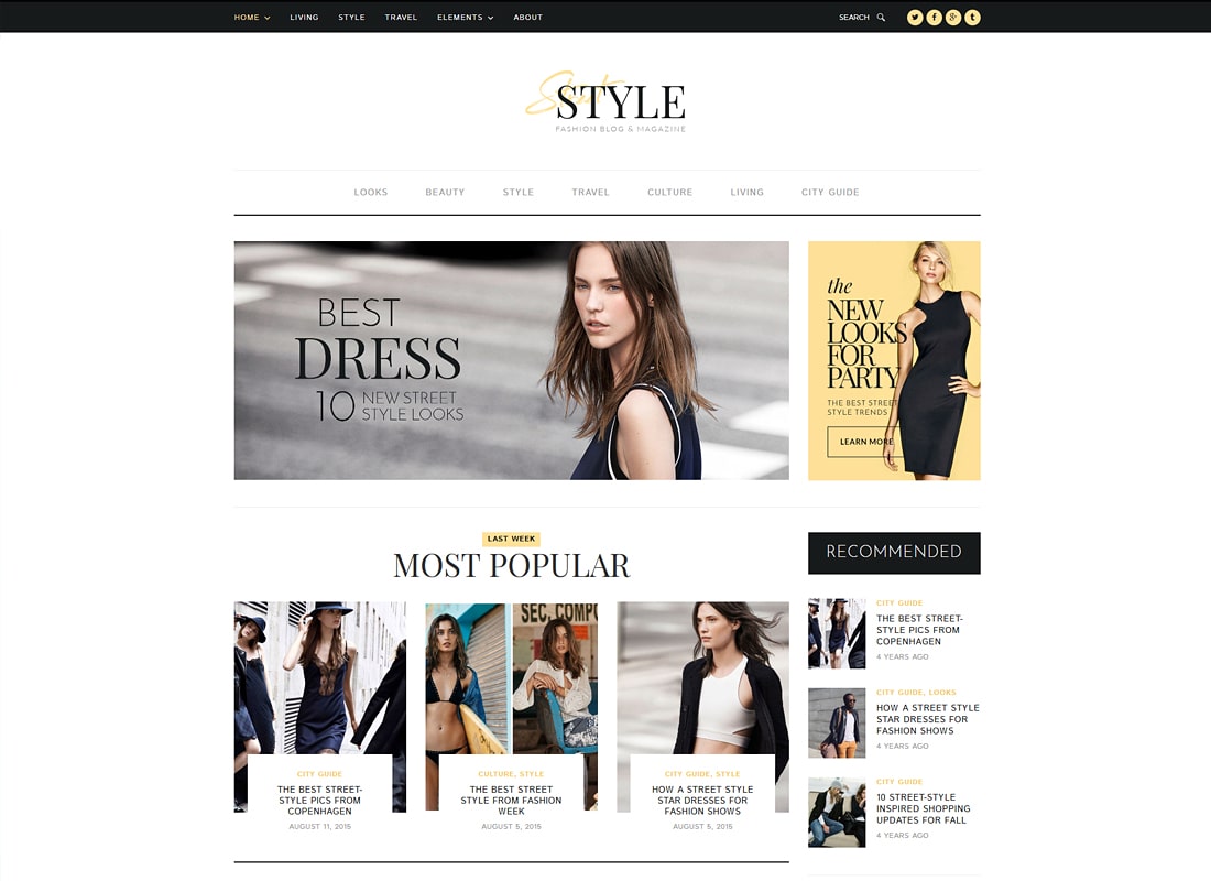 ستريت ستايل | Fashion & Lifestyle Personal Blog WordPress Theme