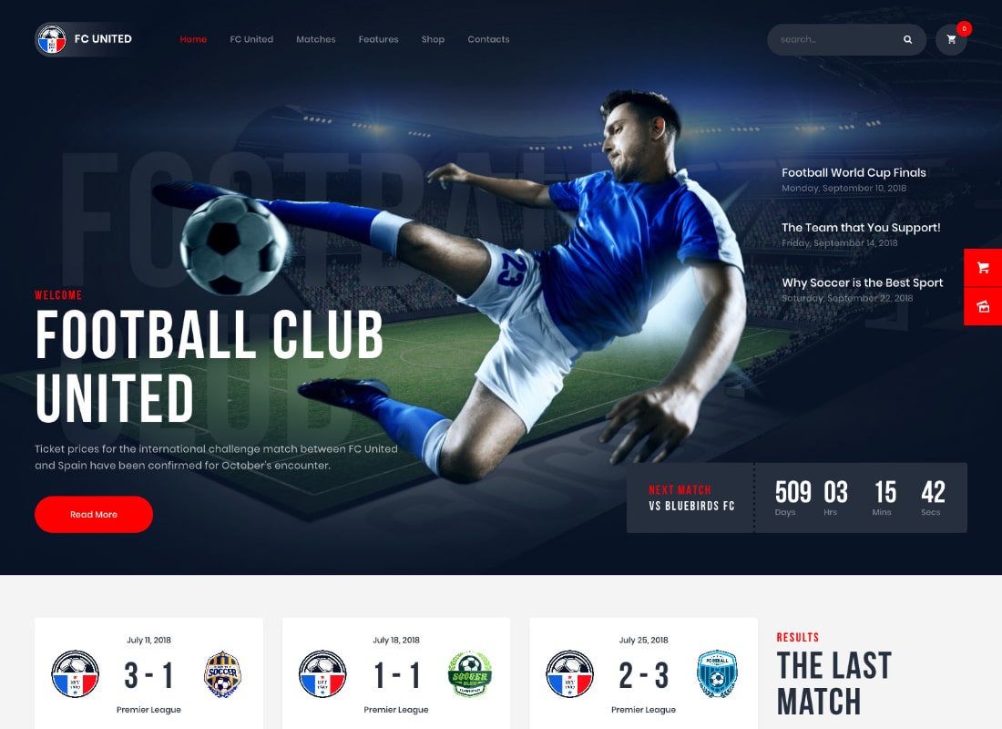 FC United | Thème WordPress Football, Football, Sports