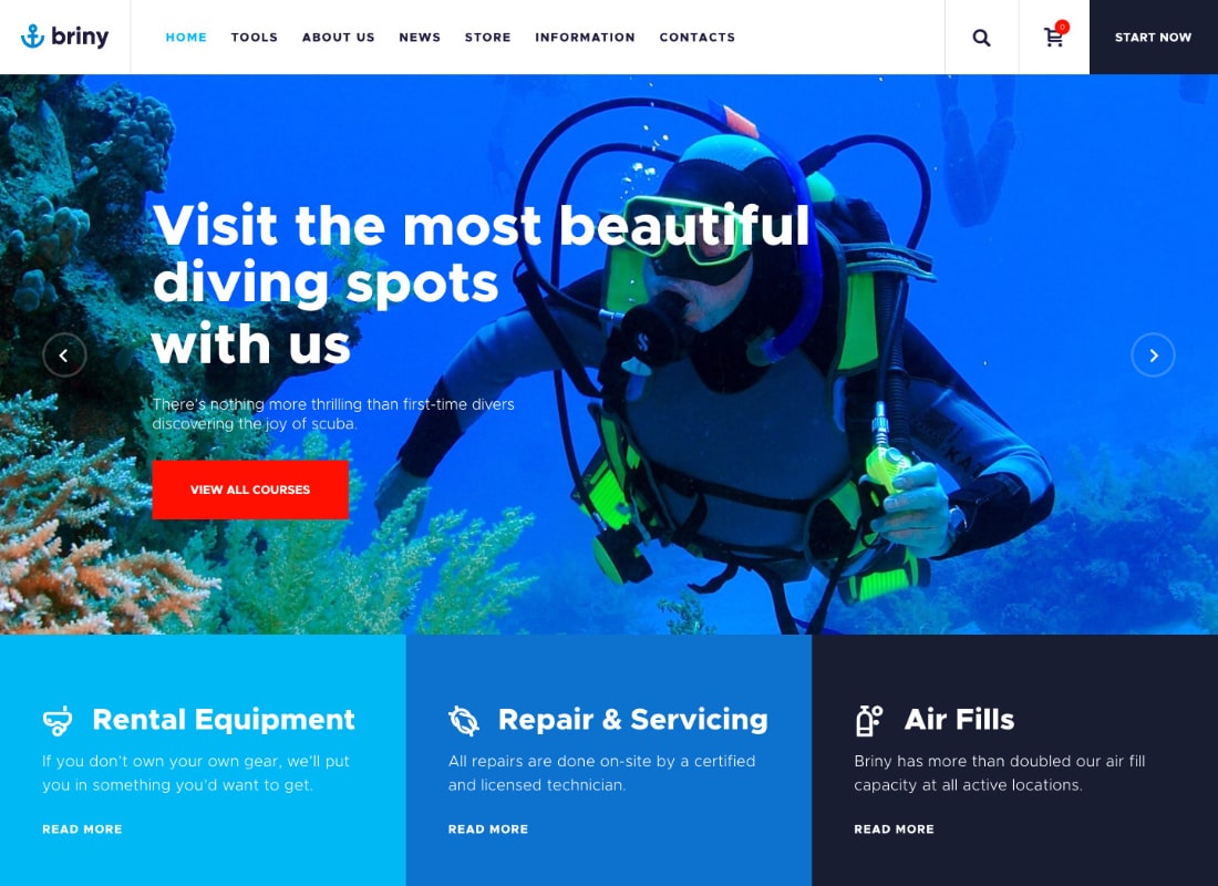 saumâtre | Thème WordPress pour école de plongée sous-marine et sports nautiques