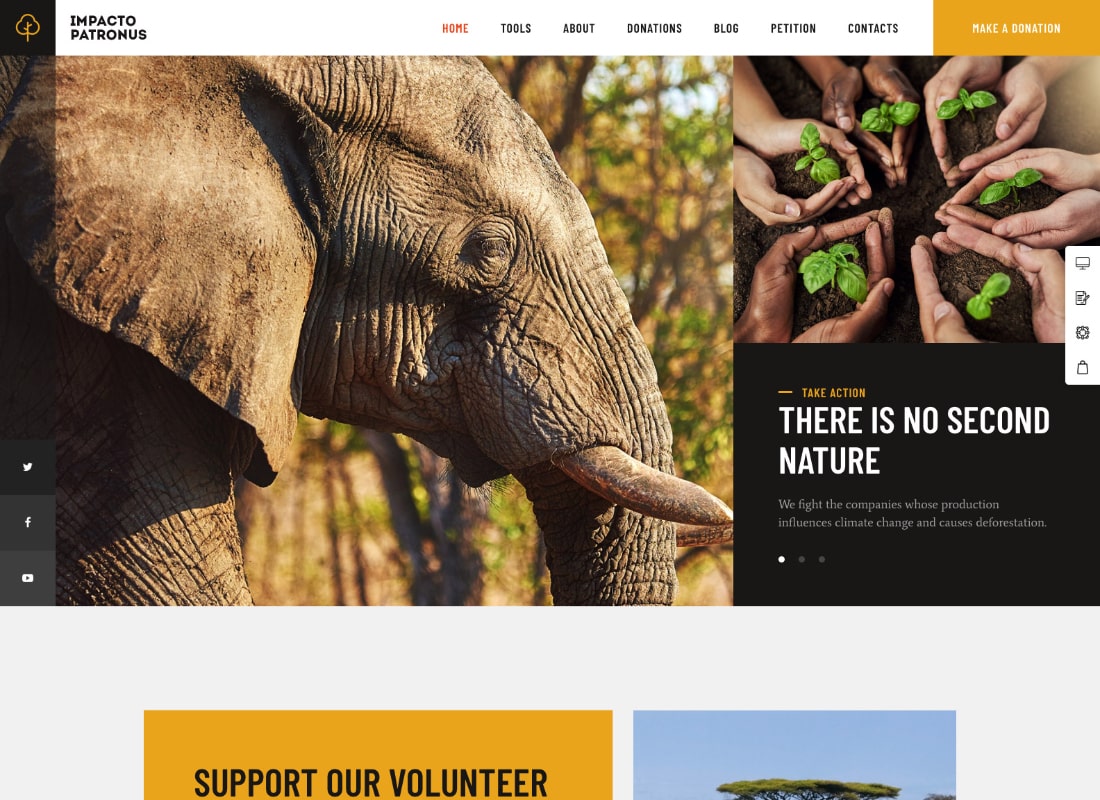 Impacto Patronus | Thème WordPress pour les pétitions et l'activisme social