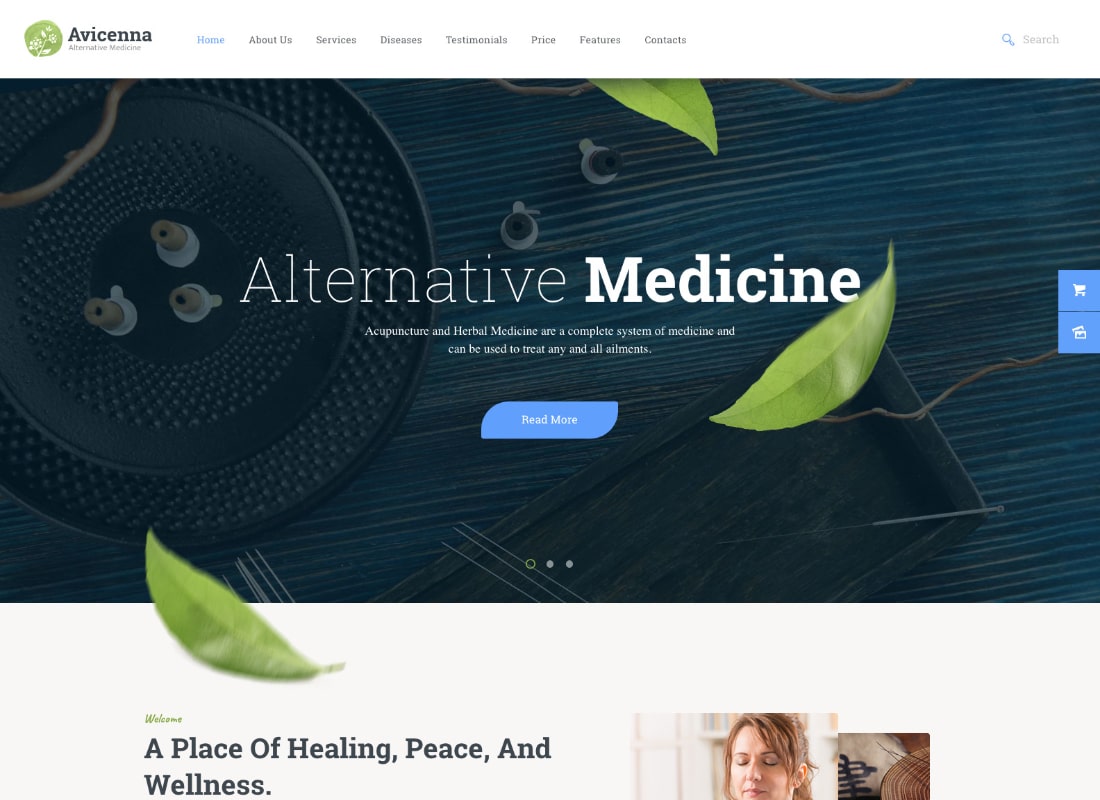 Avicenne | Thème WordPress pour docteur en médecine populaire alternative