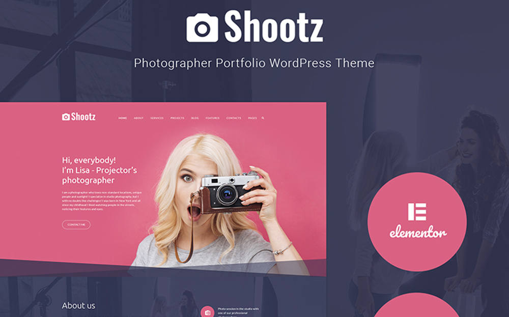 Shootz - 攝影師組合 WordPress 主題