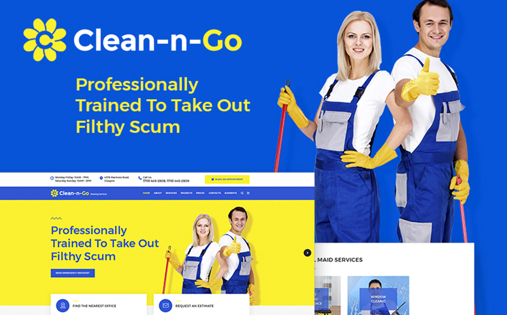 Clean-n-Go - 清潔服務 WordPress 主題