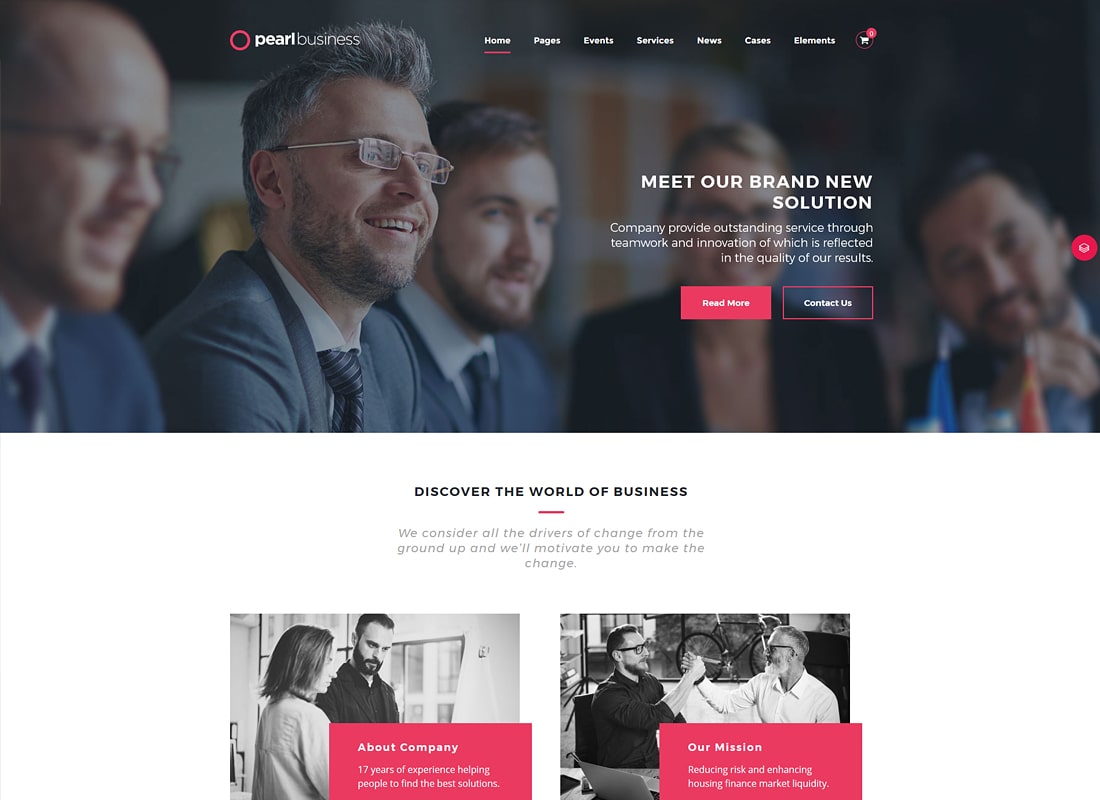 Pearl Business - Thème WordPress pour entreprises et entreprises