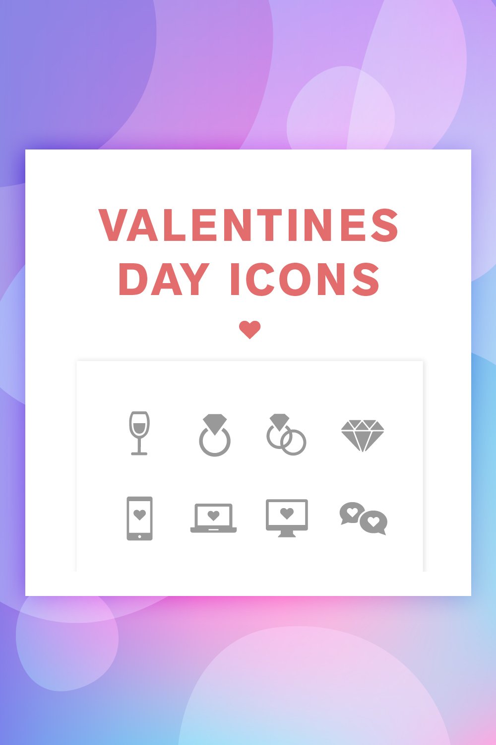 Modèle de jeu d'icônes de la Saint-Valentin