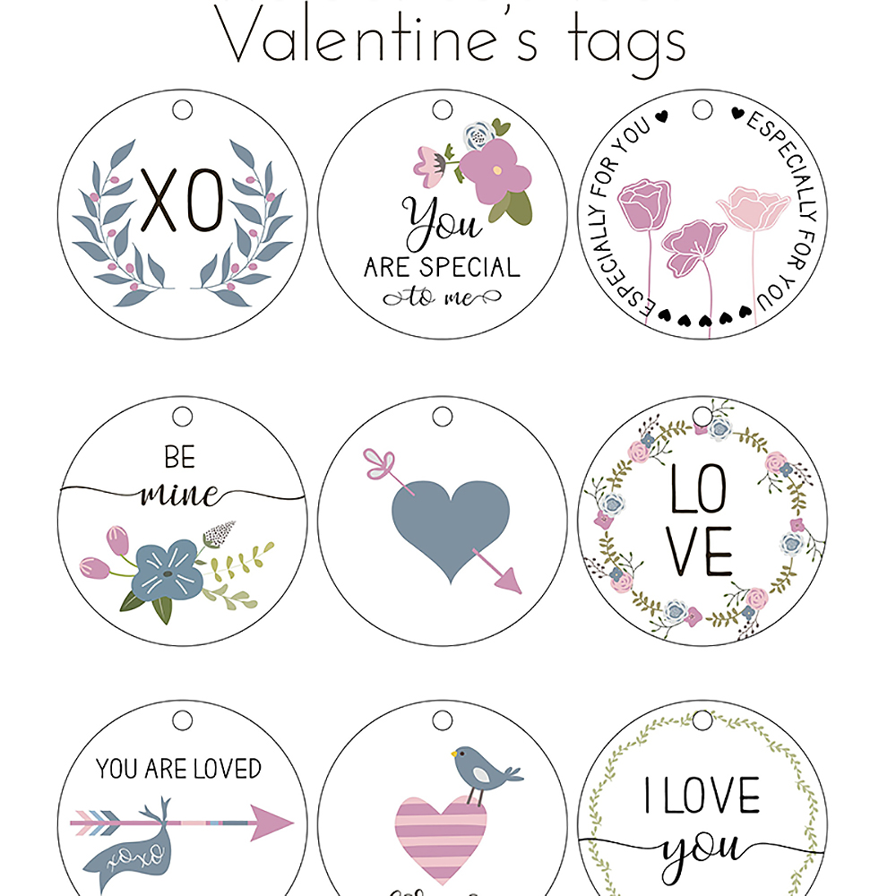 Étiquettes imprimables gratuites pour la Saint-Valentin