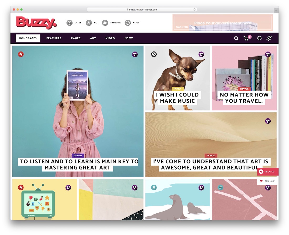thème wordpress de nouvelles virales buzzy
