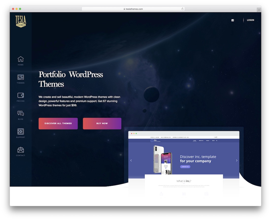 特斯拉 wordpress 主題框架