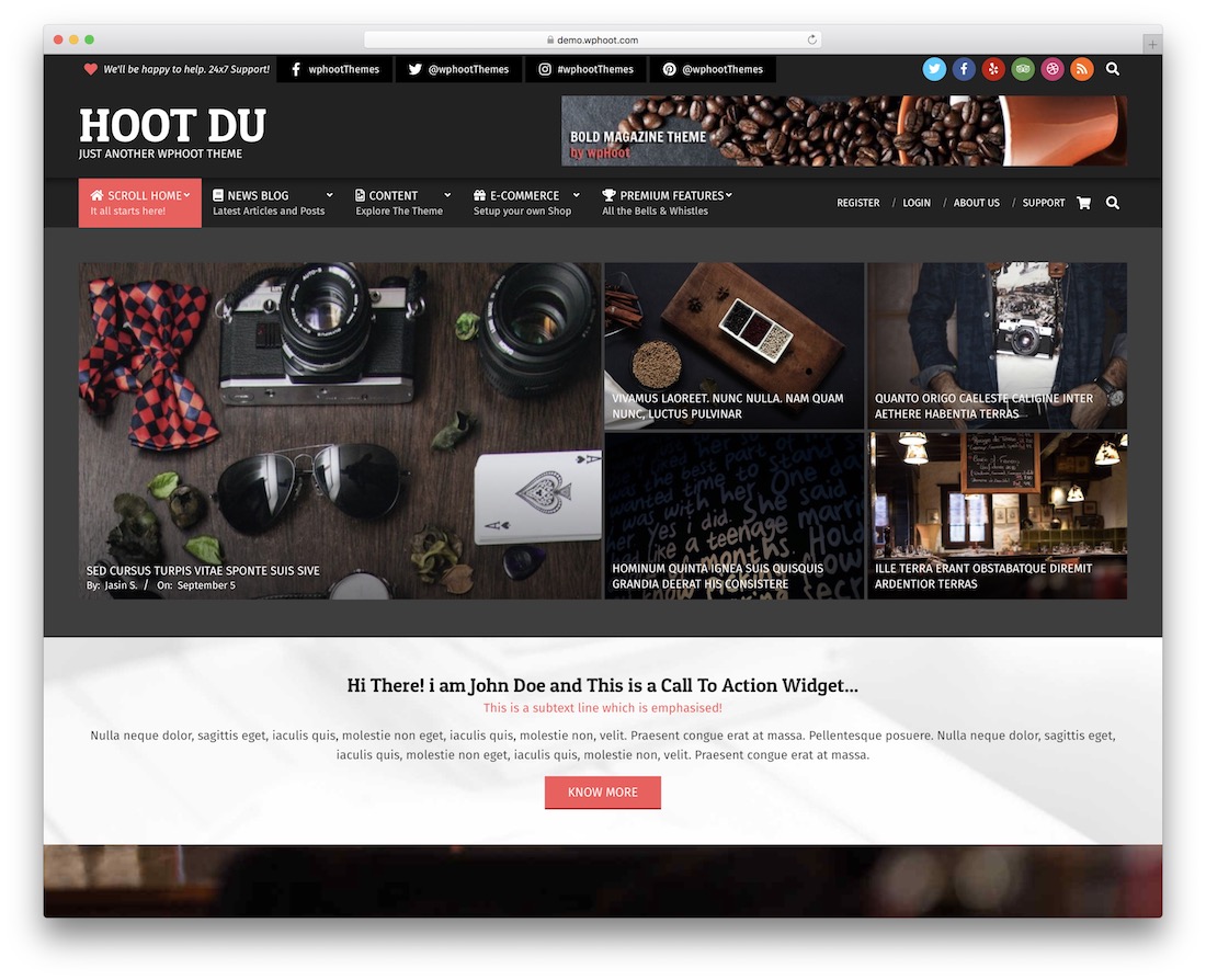 hoot du thème de jeu wordpress gratuit