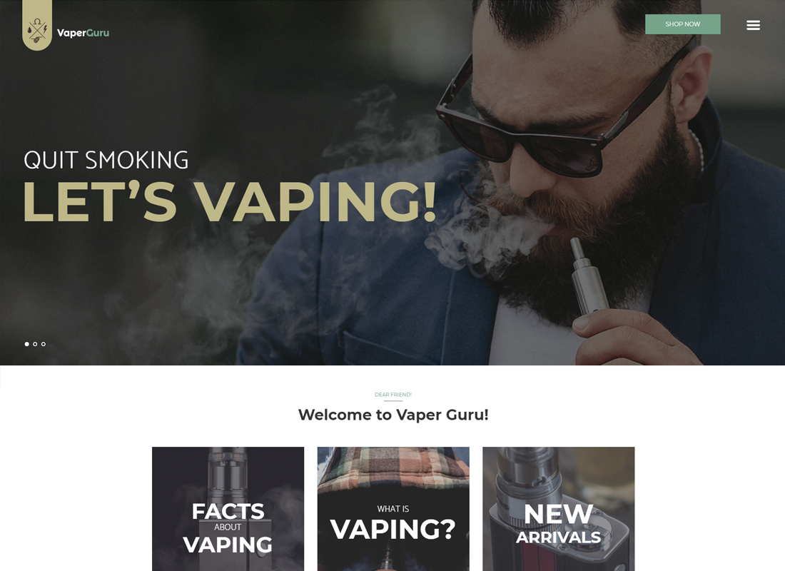 VaperGuru - Thème WordPress de la communauté des vapoteurs et du magasin de vape