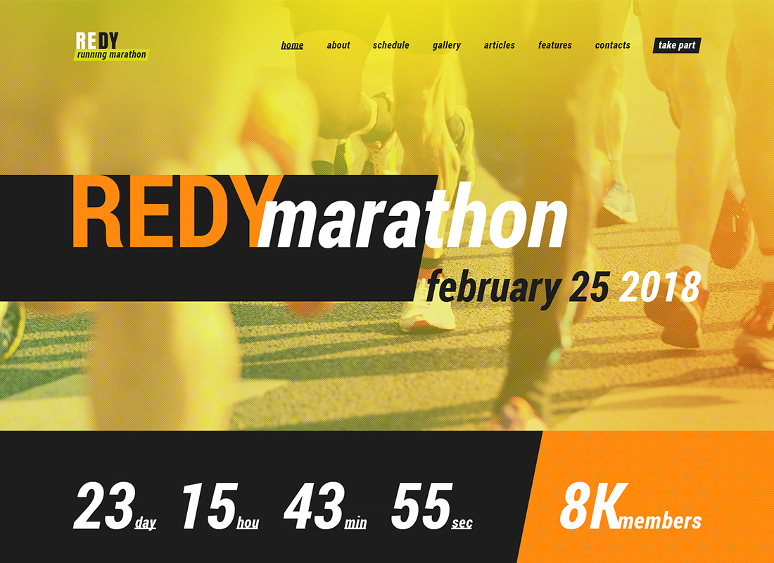 Redy | Thème WordPress Marathon et Sports