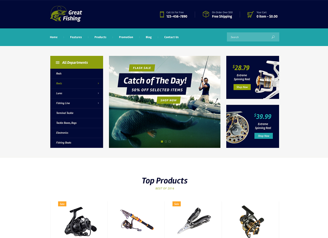 Thème WordPress pour la pêche et la chasse
