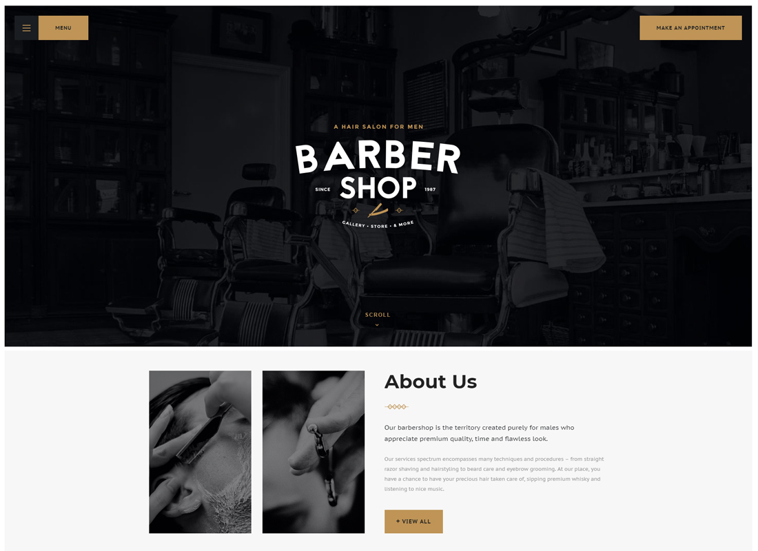 Salon | Thème WordPress pour salon de coiffure et studio de tatouage
