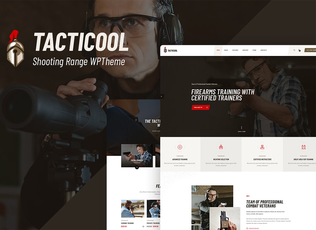 Tacticool | Thème WordPress pour stand de tir et magasin d'armes à feu