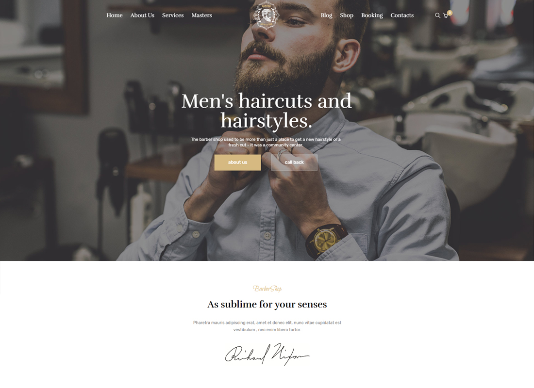 CutStyle - Thème WordPress pour salon de coiffure et de coiffure