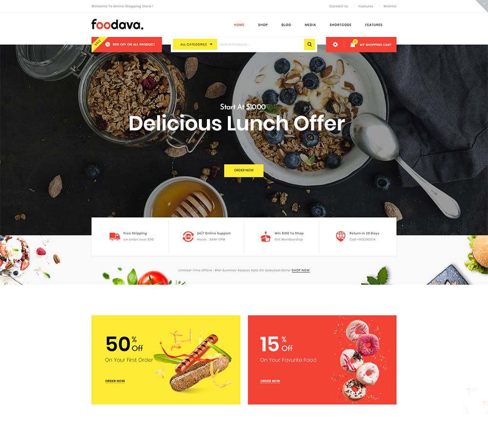 Foodava - Le thème WooCommerce Premium Café & Restaurant