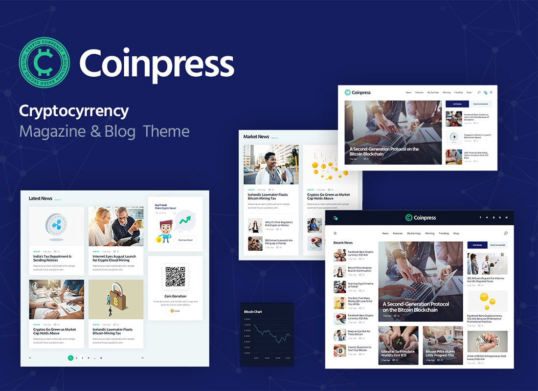 Presse à monnaie | Thème WordPress pour magazine et blog sur la crypto-monnaie