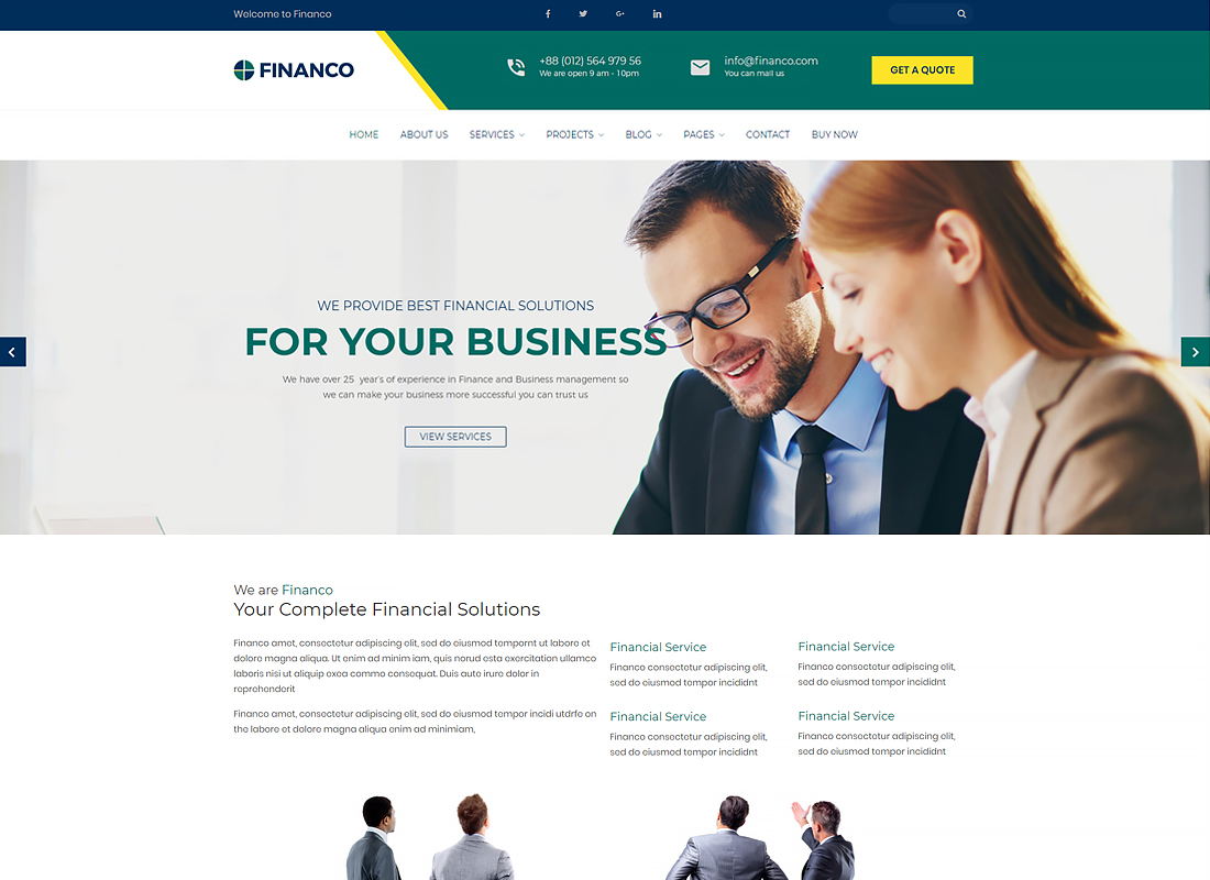 Financo - Thème WordPress pour la finance et l'investissement