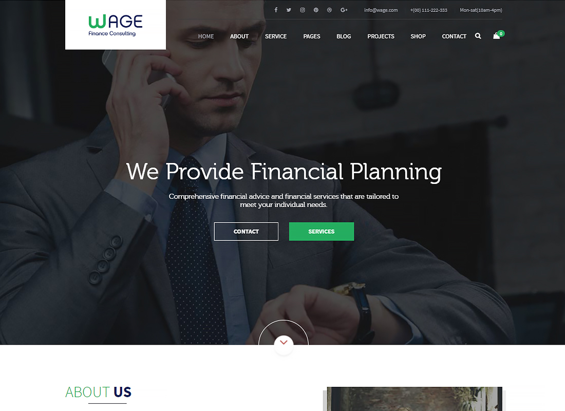 Salaire - Thème WordPress pour les affaires et la finance