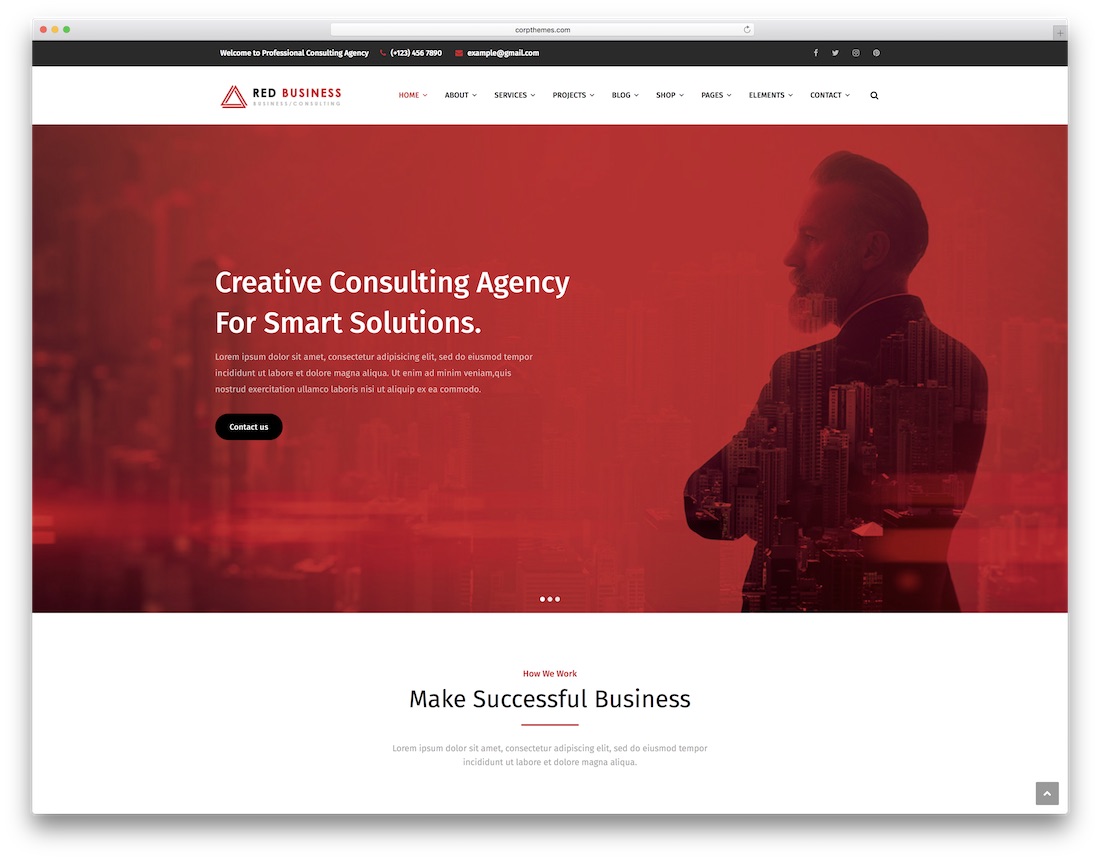 thème wordpress comptable redbiz