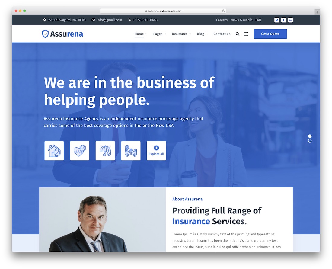 advansure comptable thème wordpress