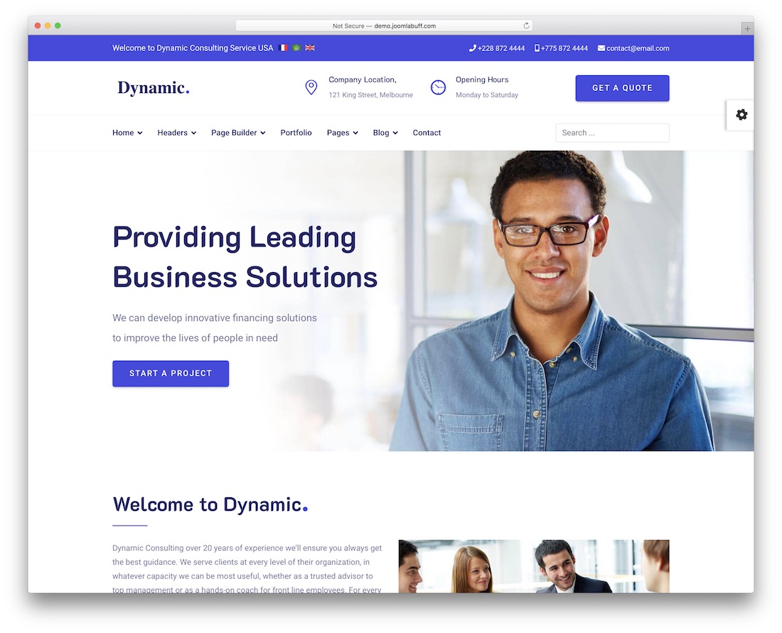 動態joomla多用途業務模板