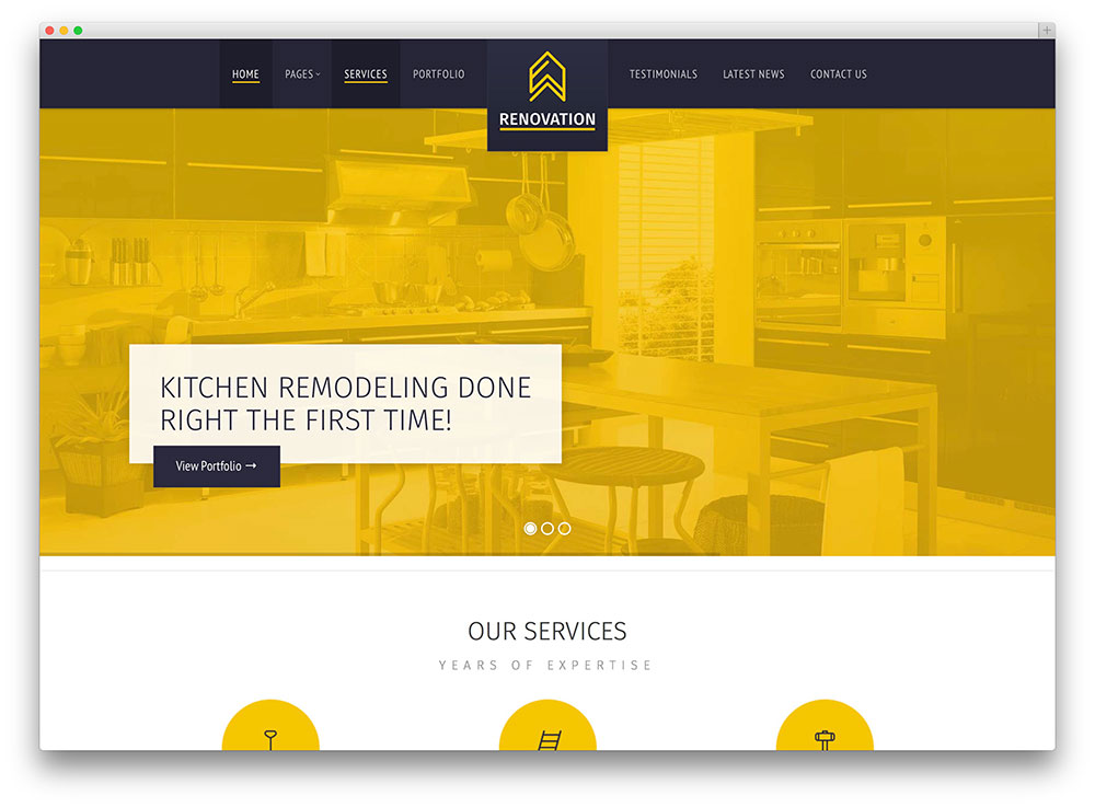 renovation clean construction company theme