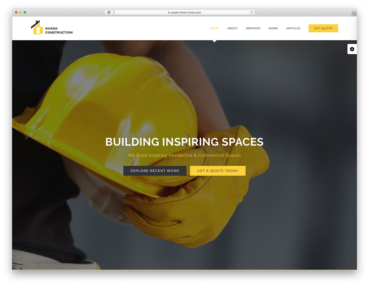 thème wordpress de construction